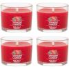 imageYankee Candle Signature Votive Mini Candle Jar Coconut Beach Scent Natural Soy Wax Blend Candle with Natural Fiber Wick 13 OZ Glass Jar Pack of 4Red Apple Wreath