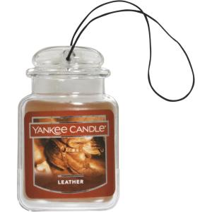 imageYankee Candle Car Air Fresheners Hanging Car Jar Ultimate 3Pack Neutralizes Odors Up To 30 Days Includes 1 Leather 1 Midsummers Night and 1 New ScentLeather