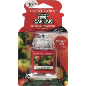 imageYankee Candle Car Air Fresheners Hanging Car Jar Ultimate 3Pack Neutralizes Odors Up To 30 Days Includes 1 Leather 1 Midsummers Night and 1 New ScentMacintosh
