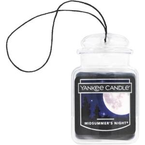 imageYankee Candle Car Air Fresheners Hanging Car Jar Ultimate 3Pack Neutralizes Odors Up To 30 Days Includes 1 Leather 1 Midsummers Night and 1 New ScentMidSummers Night