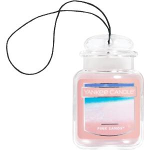 imageYankee Candle Car Air Fresheners Hanging Car Jar Ultimate 3Pack Neutralizes Odors Up To 30 Days Includes 1 Leather 1 Midsummers Night and 1 New ScentPink Sands