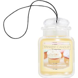 imageYankee Candle Car Air Fresheners Hanging Car Jar Ultimate 3Pack Neutralizes Odors Up To 30 Days Includes 1 Leather 1 Midsummers Night and 1 New ScentVanilla Cupcake