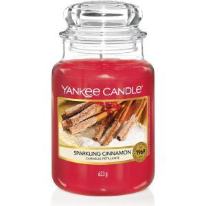 imageYankee Candle Large Jar Scented Candle Sparkling Cinnamon Up to 150 Hours Burn TimeRed