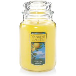 imageYankee Candle Large Jar Scented Candle with up to 150 Hour Burn Time Premium Plant Wax Blend for Consistent Burn 22 oz Jar Candle with Room Filling Fragrance Sage ampamp CitrusSicilian Lemon