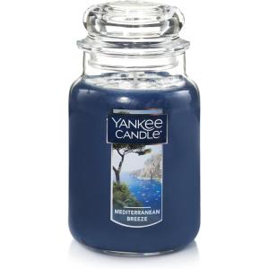 imageYankee Candle Mediterranean Breeze Scented Classic 22oz Large Jar Single Wick Candle Over 110 Hours of Burn Time ParaffinGrade WaxMediterranean Breeze