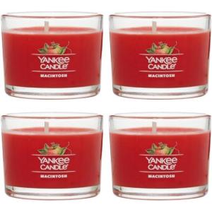 imageYankee Candle Signature Votive Mini Candle Jar Coconut Beach Scent Natural Soy Wax Blend Candle with Natural Fiber Wick 13 OZ Glass Jar Pack of 4Macintosh