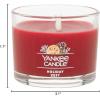 imageYankee Candle Signature Votive Mini Candle Jar Autumn Wreath Scent Natural Soy Wax Blend Candle with Natural Fiber Wick 13 OZ Glass Jar Pack of 4Holiday Zest