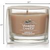 imageYankee Candle Signature Votive Mini Candle Jar Pumpkin Banana Scone Scent Natural Soy Wax Blend Candle with Natural Fiber Wick 13 OZ Glass Jar Pack of 12Amber  Sandalwood