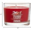 imageYankee Candle Signature Votive Mini Candle Jar Pumpkin Banana Scone Scent Natural Soy Wax Blend Candle with Natural Fiber Wick 13 OZ Glass Jar Pack of 12Sparkling Cinnamon