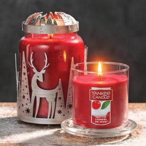 imageYankee Candle All is Bright Scented Classic 22oz Large Jar Single Wick Candle Over 110 Hours of Burn TimeCherries On Snow