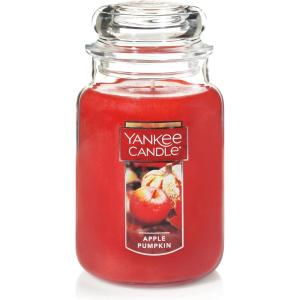 imageYankee Candle Kitchen Spice Scented Classic 22oz Large Jar Single Wick Over 110 Hours of Burn Time Ideal for Home Celebrations GiftingApple Pumpkin