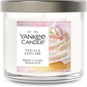 imageYankee Candle Large Tumbler Scented Candle with up to 80 Hour Burn Time Premium Plant Wax Blend for Consistent Burn 20 oz Tumbler Candle with Room Filling Fragrance Vanilla Crme BrleVanilla Cupcake