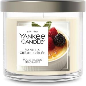 imageYankee Candle Large Tumbler Scented Candle with up to 80 Hour Burn Time Premium Plant Wax Blend for Consistent Burn 20 oz Tumbler Candle with Room Filling Fragrance Vanilla Crme BrleVanilla Crme Brle