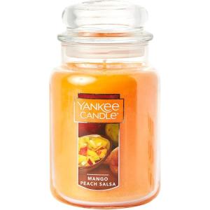 imageYankee Candle Pink Sands Scented Classic 22oz Large Jar Single Wick Candle Over 110 Hours of Burn Time Perfect for Creating Relaxing AtmosphereMango Peach Salsa