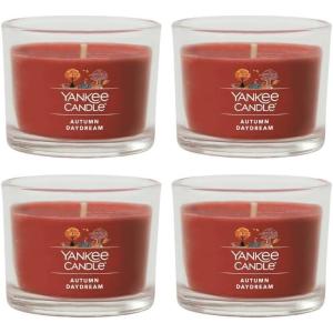 imageYankee Candle Signature Votive Mini Candle Jar Autumn Daydream Scent Natural Soy Wax Blend Candle with Natural Fiber Wick 13 OZ Glass Jar Pack of 4Autumn Daydream