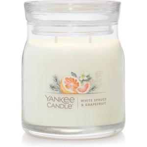 imageYankee Candle MidSummers Night Scented Signature 13oz Medium Jar 2Wick Candle Over 35 Hours of Burn TimeWhite Spruce  Grapefruit