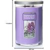 imageYankee Candle Medium Pillar Scented Candle with up to 115 Hour Burn Time Premium Plant Wax Blend for Consistent Burn 1425 oz Pillar Candle with Room Filling Fragrance Midnight JasmineLilac Blossoms
