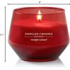 imageYankee Candle Studio Scented Candle with up to 50 Hour Burn Time Premium Plant Wax Blend for Consistent Burn 10 oz Jar Candle with Room Filling Fragrance Red Apple WreathSparkling Cinnamon