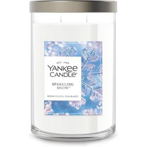 imageYankee Candle Large Tumbler Scented Candle with up to 80 Hour Burn Time Premium Plant Wax Blend for Consistent Burn 20 oz Tumbler Candle with Room Filling Fragrance Sparkling SnowSparkling Snow