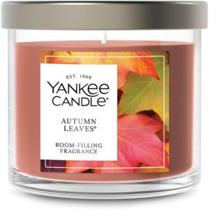 imageYankee Candle Large Tumbler Scented Candle with up to 80 Hour Burn Time Premium Plant Wax Blend for Consistent Burn 20 oz Tumbler Candle with Room Filling Fragrance Dried Lavender ampamp OakAutumn Leaves