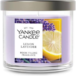 imageYankee Candle Large Tumbler Scented Candle with up to 80 Hour Burn Time Premium Plant Wax Blend for Consistent Burn 20 oz Tumbler Candle with Room Filling Fragrance Beach WalkLemon Lavender