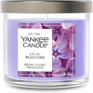 imageYankee Candle Medium Pillar Scented Candle with up to 115 Hour Burn Time Premium Plant Wax Blend for Consistent Burn 1425 oz Pillar Candle with Room Filling Fragrance Midnight JasmineLilac Blossoms