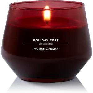 imageYankee Candle Studio Scented Candle with up to 50 Hour Burn Time Premium Plant Wax Blend for Consistent Burn 10 oz Jar Candle with Room Filling Fragrance Red Apple WreathHoliday Zest