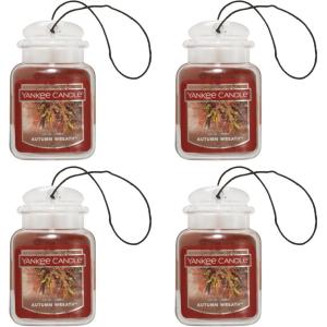 image:imageYankee Candle Car Air Fresheners Hanging Car Jar Ultimate Neutralizes Odors Up To 30 Days Lavender Vanilla 096 OZ Pack of 12Autumn Wreath