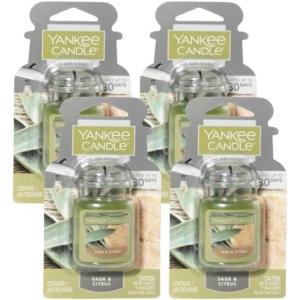 image:imageYankee Candle Car Air Fresheners Hanging Car Jar Ultimate Neutralizes Odors Up To 30 Days Lavender Vanilla 096 OZ Pack of 12Sage  Citrus