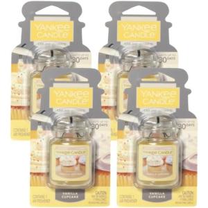 image:imageYankee Candle Car Air Fresheners Hanging Car Jar Ultimate Neutralizes Odors Up To 30 Days Lavender Vanilla 096 OZ Pack of 12Vanilla Cupcake