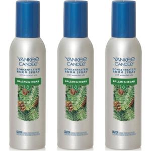 image:imageYankee Candle Room Spray Mystery Box  4 Pack Assorted Scents  Long Lasting Home amp Car Air Freshener Odor Eliminator Room Deodorizer 15 oz Each 4 Sprays TotalBalsam  Cedar